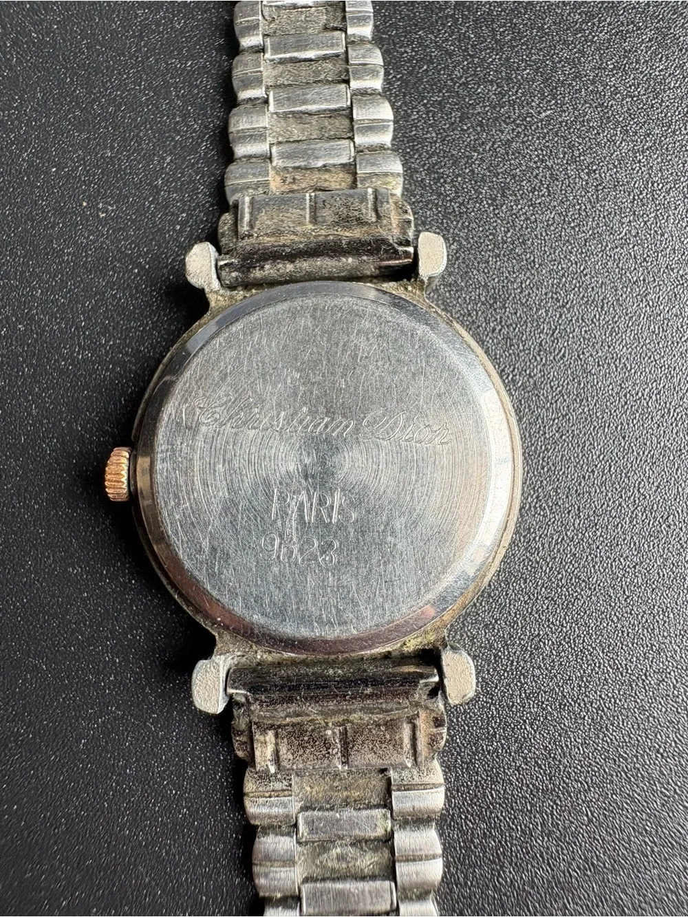 Dior Women’s Vintage Silver and Gold-Tone Round‎ Dial Bracelet Watch
